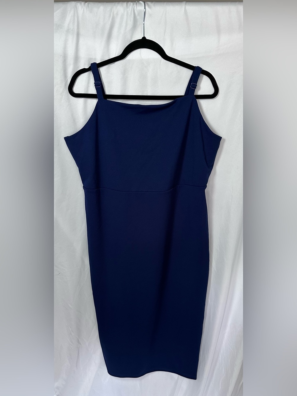 Torrid Midi Crepe High Neck Dress Size 2 NWT Medieval Blue